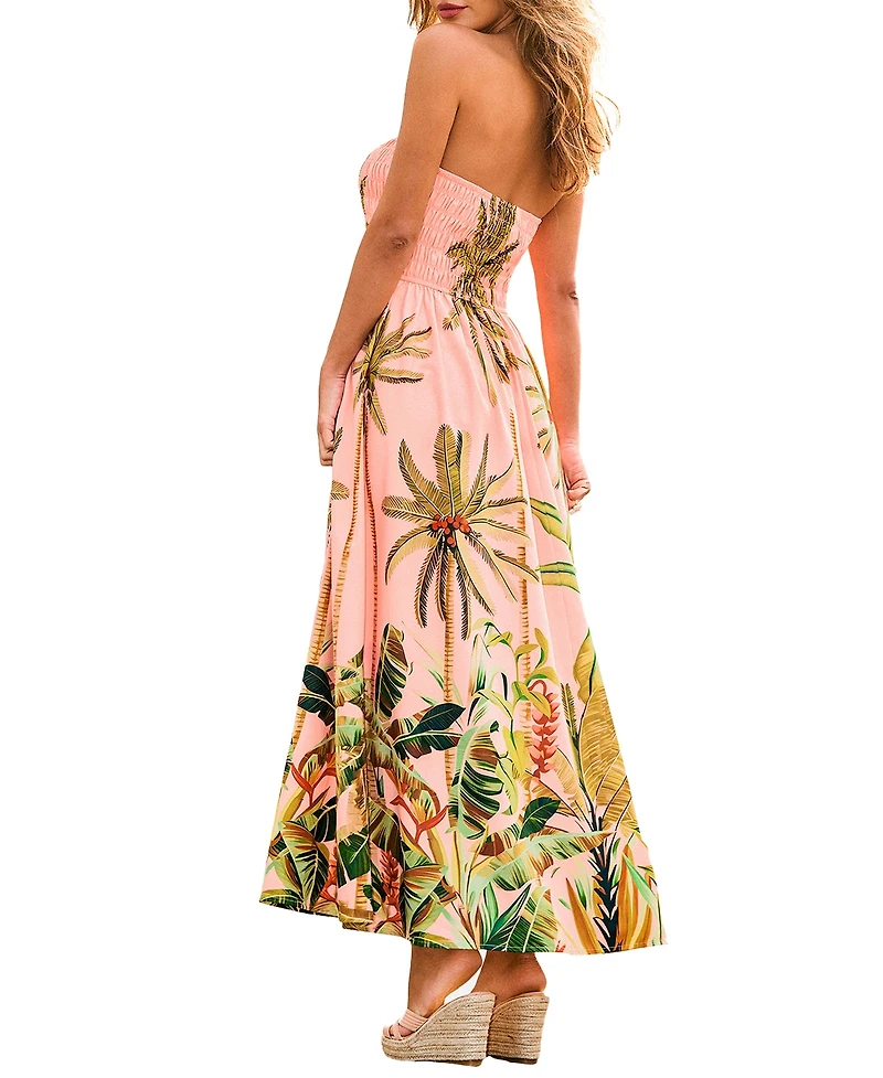 Cupshe Women's Ocean View Tropical Maxi Beach Dress