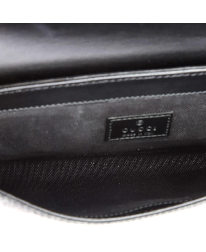 Pre-Owned Gucci Web Flap Belt Bag Gg Coated Canvas