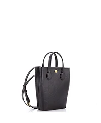 Pre-Owned Gucci Mini Vertical Tote Gg Embossed Leather