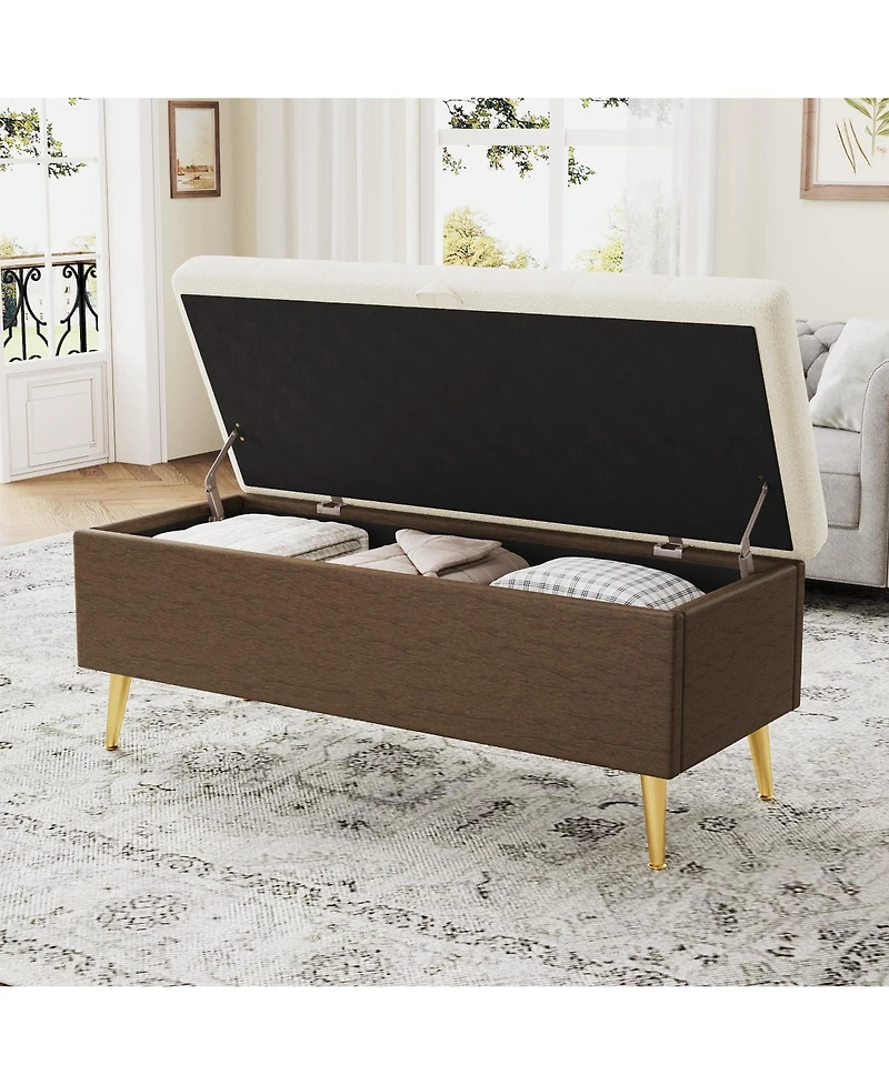 Rainsken Modern Storage Ottoman Bench
