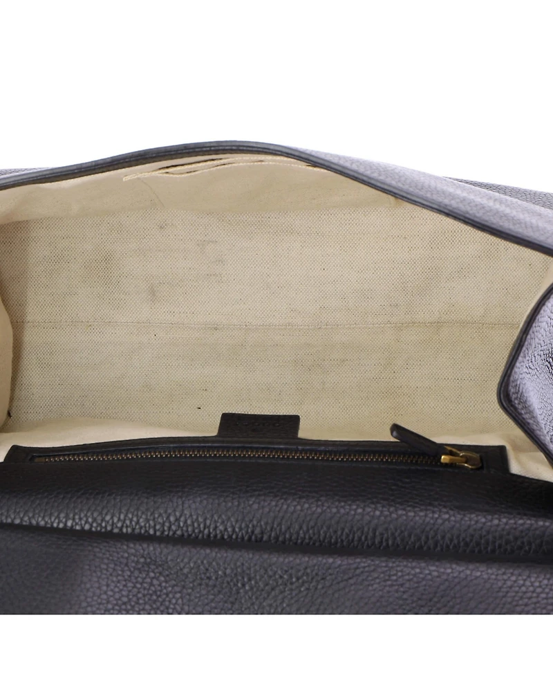 Pre-Owned Gucci Small Gg Marmont Top Handle Bag Leather