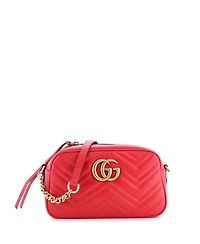 Pre-Owned Gucci Mini Gg Marmont Shoulder Bag Matelasse Leather