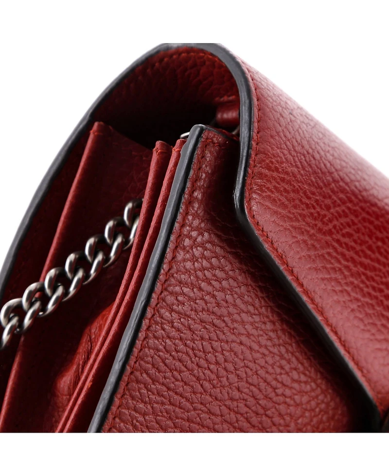Pre-Owned Gucci Small Dionysus Chain Wallet Leather with Embellished Detail
