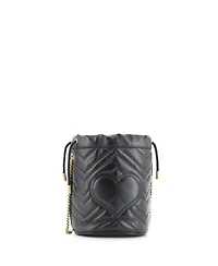 Pre-Owned Gucci Mini Gg Marmont Bucket Bag Matelasse Leather