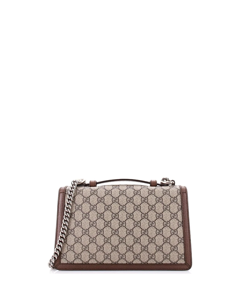 Pre-Owned Gucci Small Dionysus Top Handle Chain Bag Gg Coated Canvas