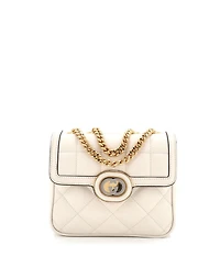 Pre-Owned Gucci Mini Deco Chain Flap Bag Mixed Matelasse Leather