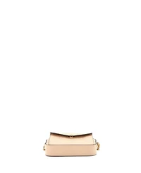Pre-Owned Gucci Super Mini Front Pocket Chain Shoulder Bag Jumbo Gg Embossed Leather