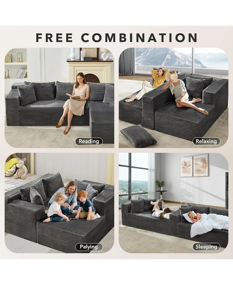 gaomon 106" Modular Sectional Sofa with Chaise