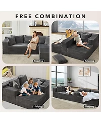 gaomon 106" Modular Sectional Sofa with Chaise