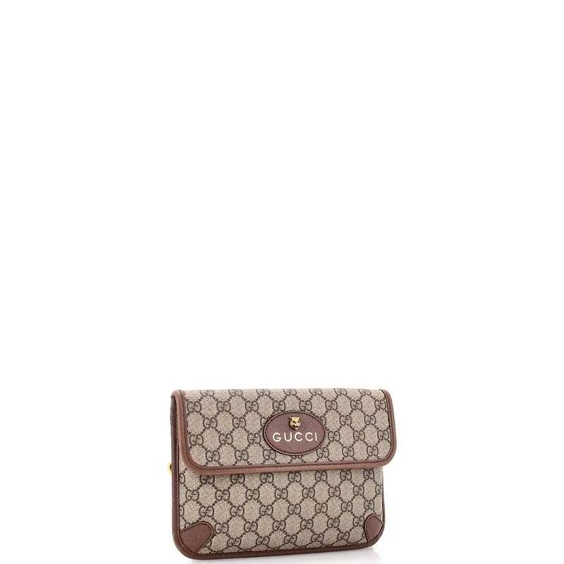Pre-Owned Gucci Neo Vintage Flap Belt Bag Gg Coated Canvas