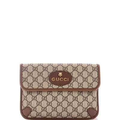 Pre-Owned Gucci Neo Vintage Flap Belt Bag Gg Coated Canvas