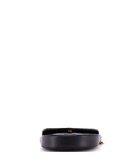 Pre-Owned Gucci Mini Gg Marmont Half Moon Flap Crossbody Bag Matelasse Leather