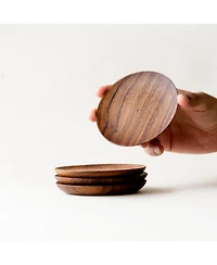 Fleck Fleck, Teak Coasters - set of 4