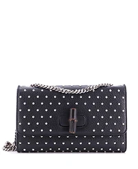 Pre-Owned Gucci Medium Miss Bamboo Shoulder Bag Studded Leather