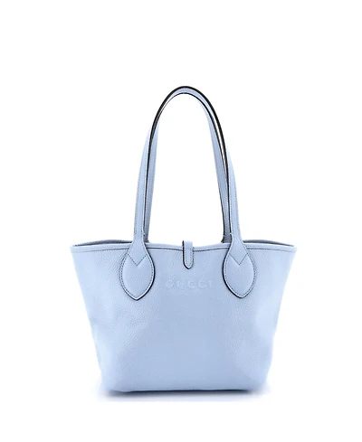 Pre-Owned Gucci Small Reversible Totissima Shopping Tote Leather and Gg Canvas