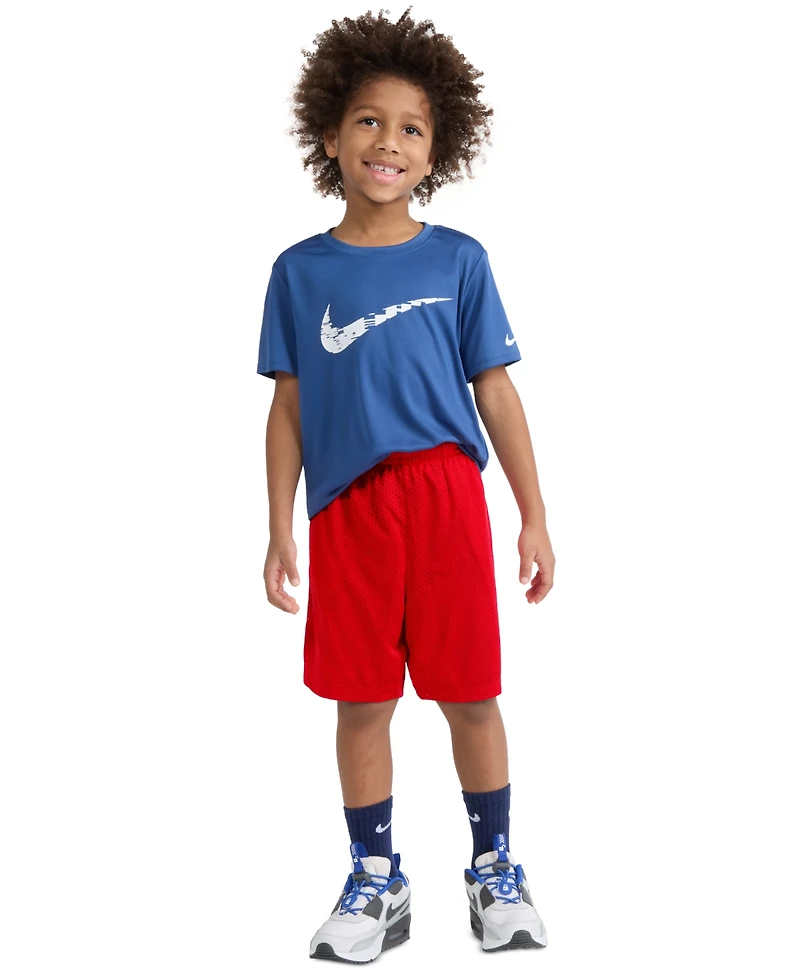 Nike Little Boys Dri-fit Logo Mesh Pull-On Shorts
