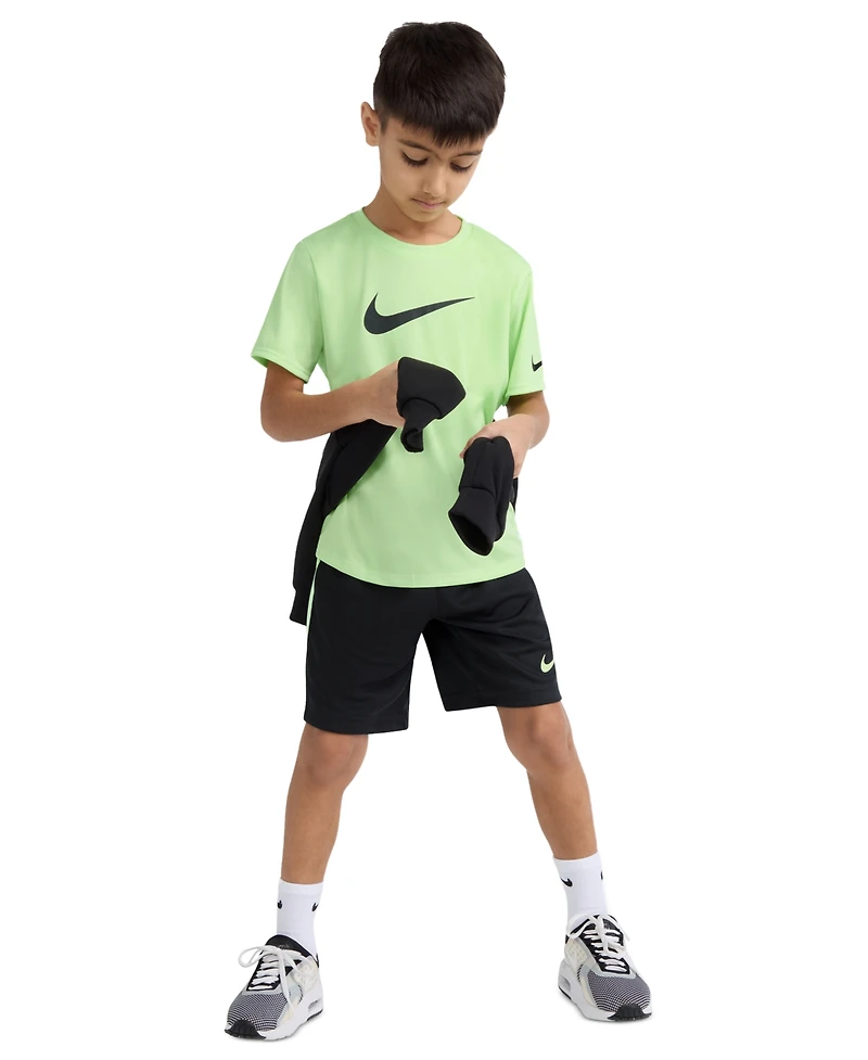Nike Little Boys Dri-fit Swoosh T-Shirt & Shorts, 2 Piece Set