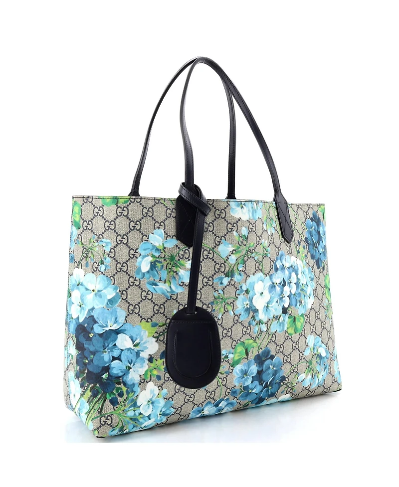 Pre-Owned Gucci Medium Reversible Tote Blooms Gg Print Leather