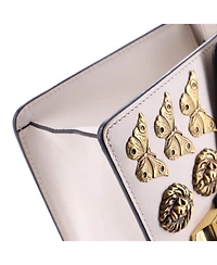 Pre-Owned Gucci Mini Sylvie Top Handle Bag Embellished Leather