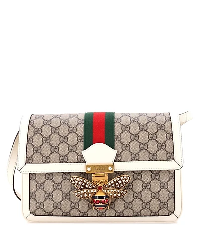 Pre-Owned Gucci Medium Queen Margaret Shoulder Bag Gg Coated Canvas