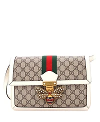 Pre-Owned Gucci Medium Queen Margaret Shoulder Bag Gg Coated Canvas