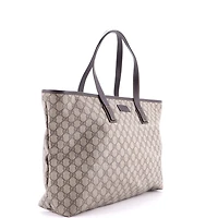 Pre-Owned Gucci Large Plus Tote Gg Coated Canvas with Leather