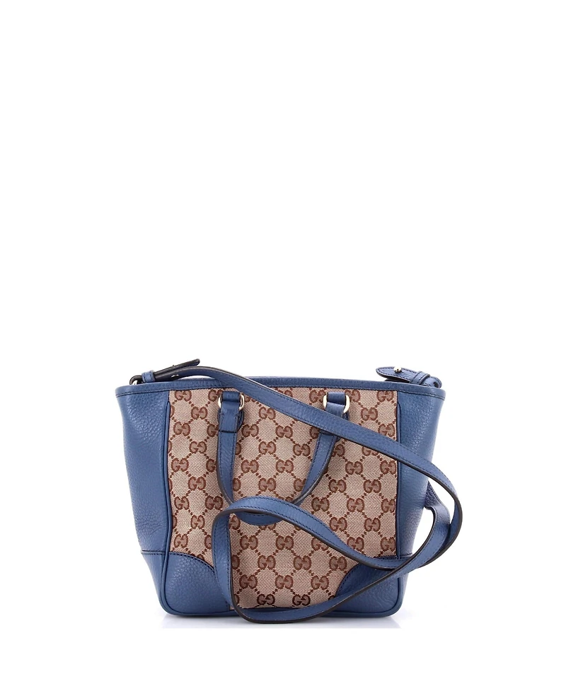 Pre-Owned Gucci Small Bree Convertible Tote Gg Canvas with Leather