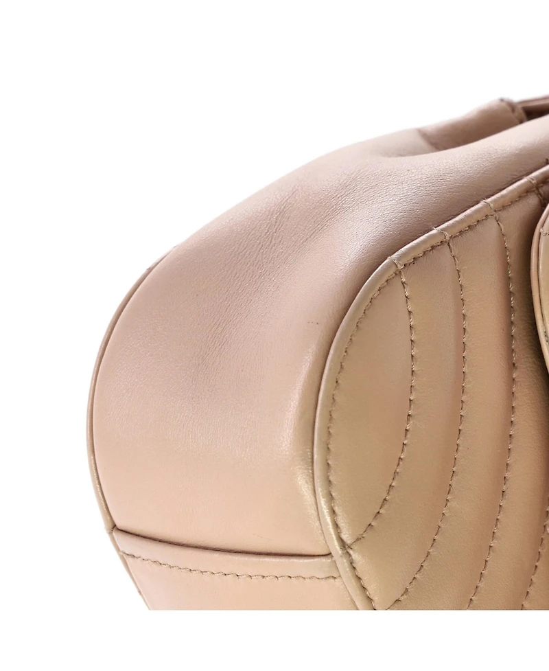 Pre-Owned Prada Small Curved Flap Chain Shoulder Bag Diagramme Quilted Leather