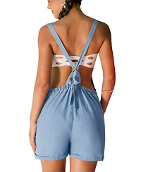 Cupshe Women's Keep Winning Denim Romper