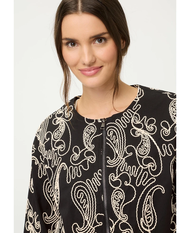 Olsen Women's Embroidered Indoor Jacket