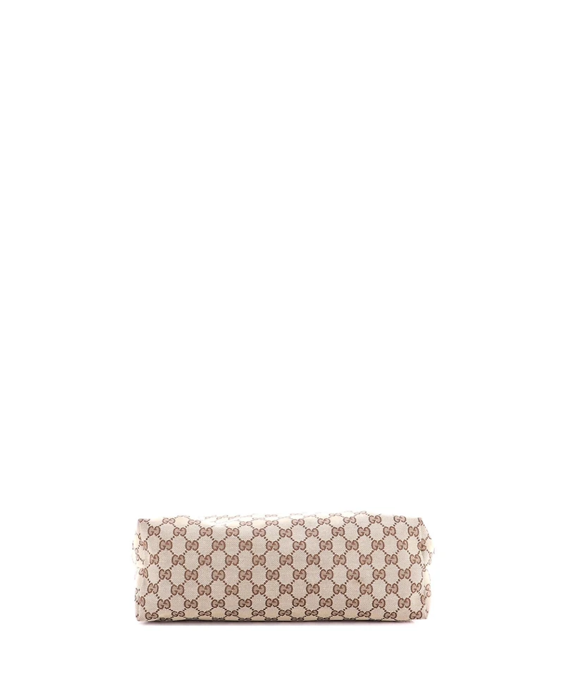 Pre-Owned Gucci Medium Front Pocket Web Messenger Gg Canvas