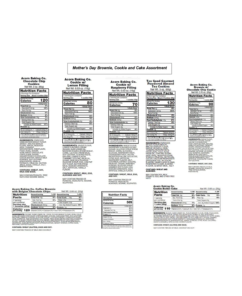 Wine Country Gift Baskets Mother's Day Brownie and Cake Assortment Gift Basket