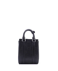 Pre-Owned Gucci Mini Vertical Tote Gg Embossed Perforated Leather