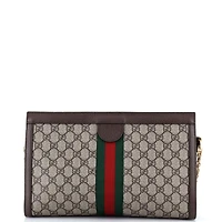 Pre-Owned Gucci Medium Ophidia Chain Shoulder Bag Gg Coated Canvas