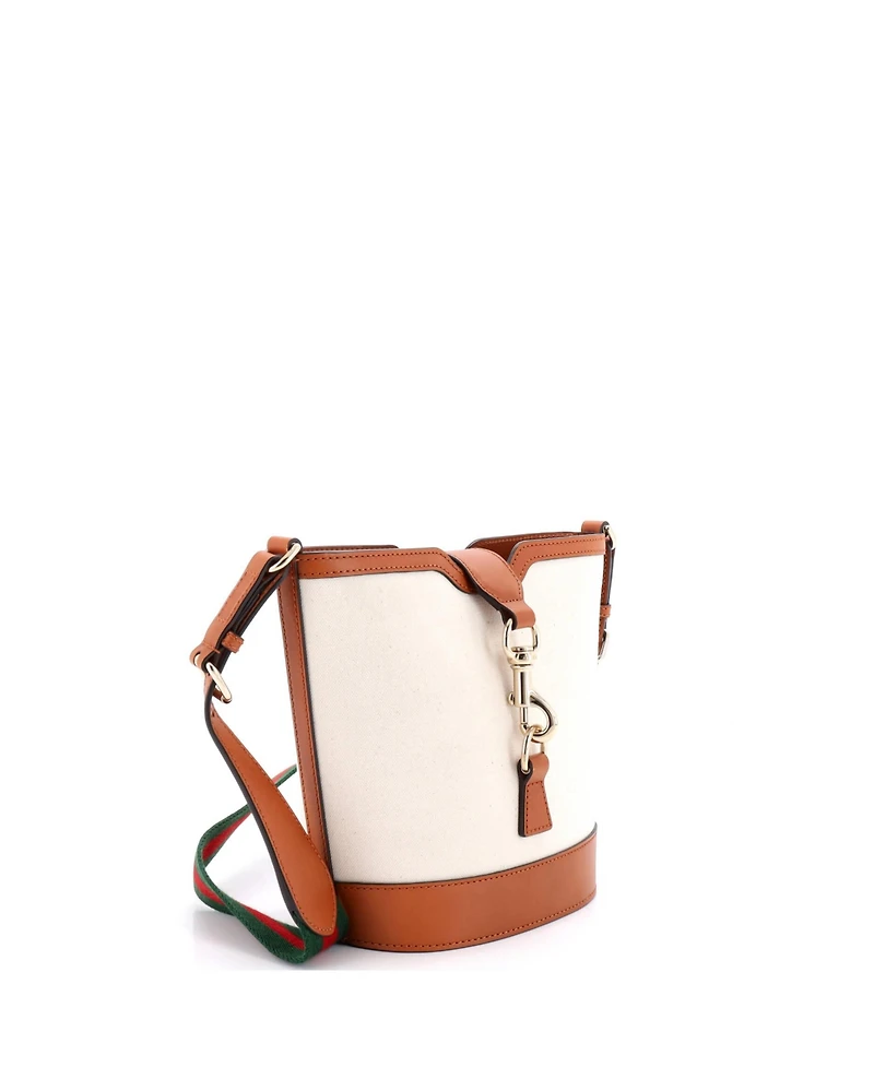 Pre-Owned Gucci Mini Web Ophidia Bucket Bag Canvas with Leather
