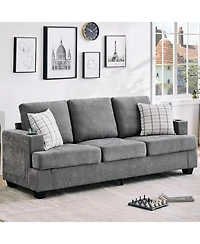gaomon 89" 3-Seater Sofa, Chenille Couch with Deep Seat