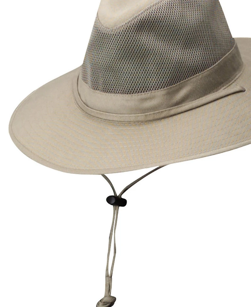 Dorfman Pacific Men's Solar Weave Mesh Safari Hat