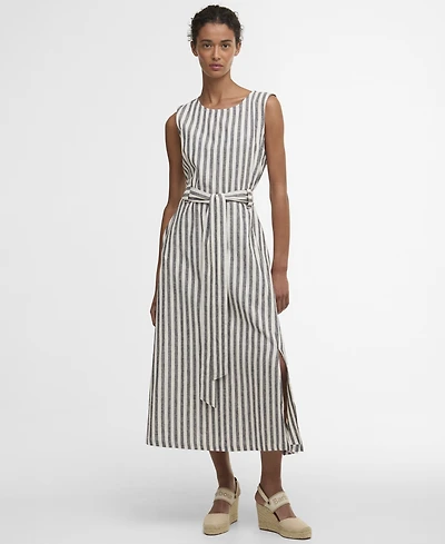 Barbour Women's Inez Sleeveless Striped Midi Dress