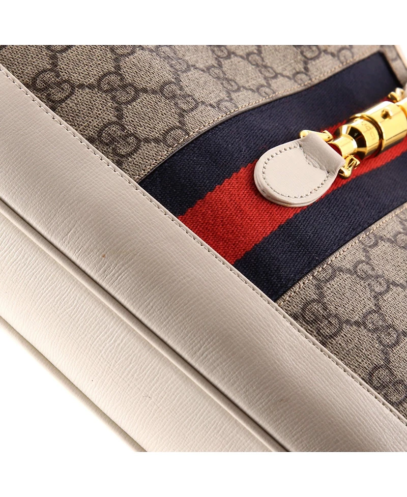 Pre-Owned Gucci Medium Jackie 1961 Hobo Gg Coated Canvas