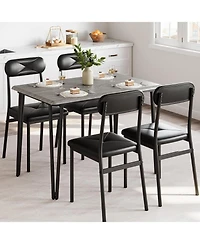 gaomon Dining Table Set for 4, Kitchen Table and Chairs for 4, 5 Piece Kitchen Dining Room Table Set
