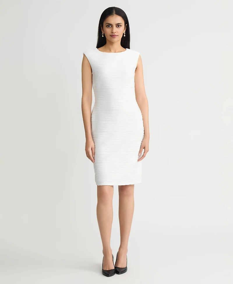 Kasper Women's Wave Knit Sheath Dress