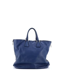 Pre-Owned Prada Medium Side Zip Convertible Tote Vitello Daino