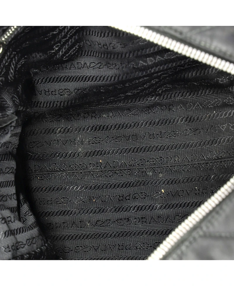 Pre-Owned Prada Medium Chain Shoulder Bag Quilted Tessuto