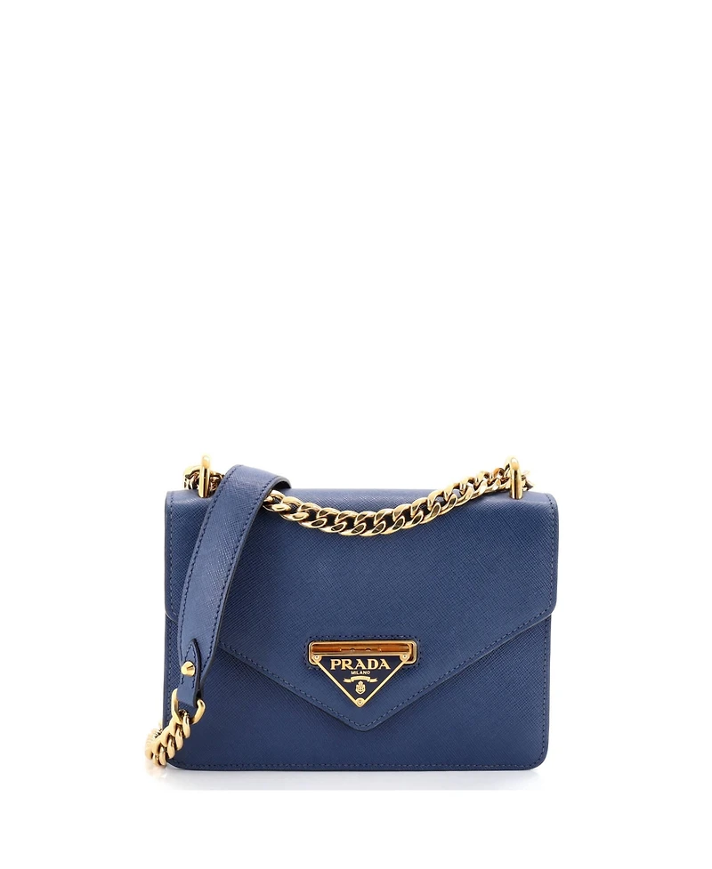 Pre-Owned Prada Small Envelope Flap Chain Shoulder bag Saffiano Leather