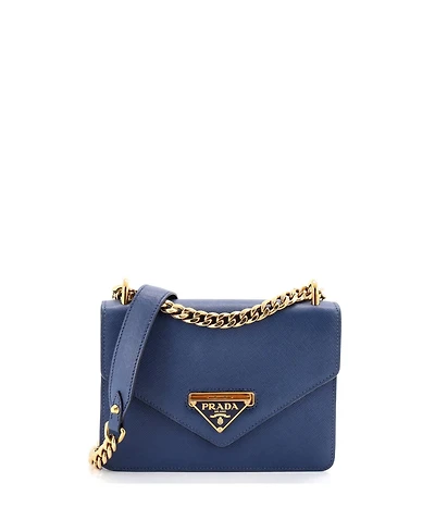 Pre-Owned Prada Small Envelope Flap Chain Shoulder bag Saffiano Leather