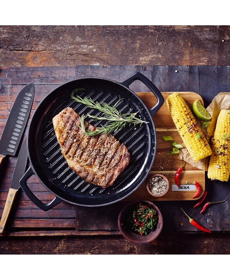 Alva Nori 11" Pre-Seasoned Cast Iron Grill Pan