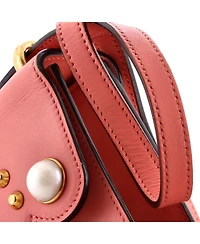 Pre-Owned Gucci Small Pearly Peony Shoulder Bag Leather