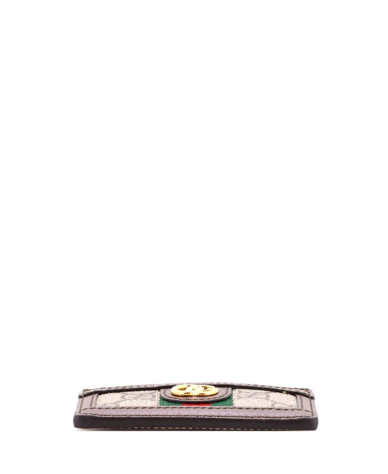 Pre-Owned Gucci Ophidia Card Holder Gg Coated Canvas