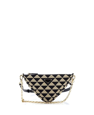 Pre-Owned Prada Mini Symbole Triangle Bag Jacquard