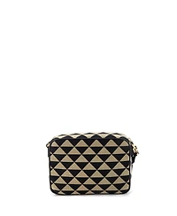Pre-Owned Prada Symbole Zip Around Shoulder Bag Jacquard
